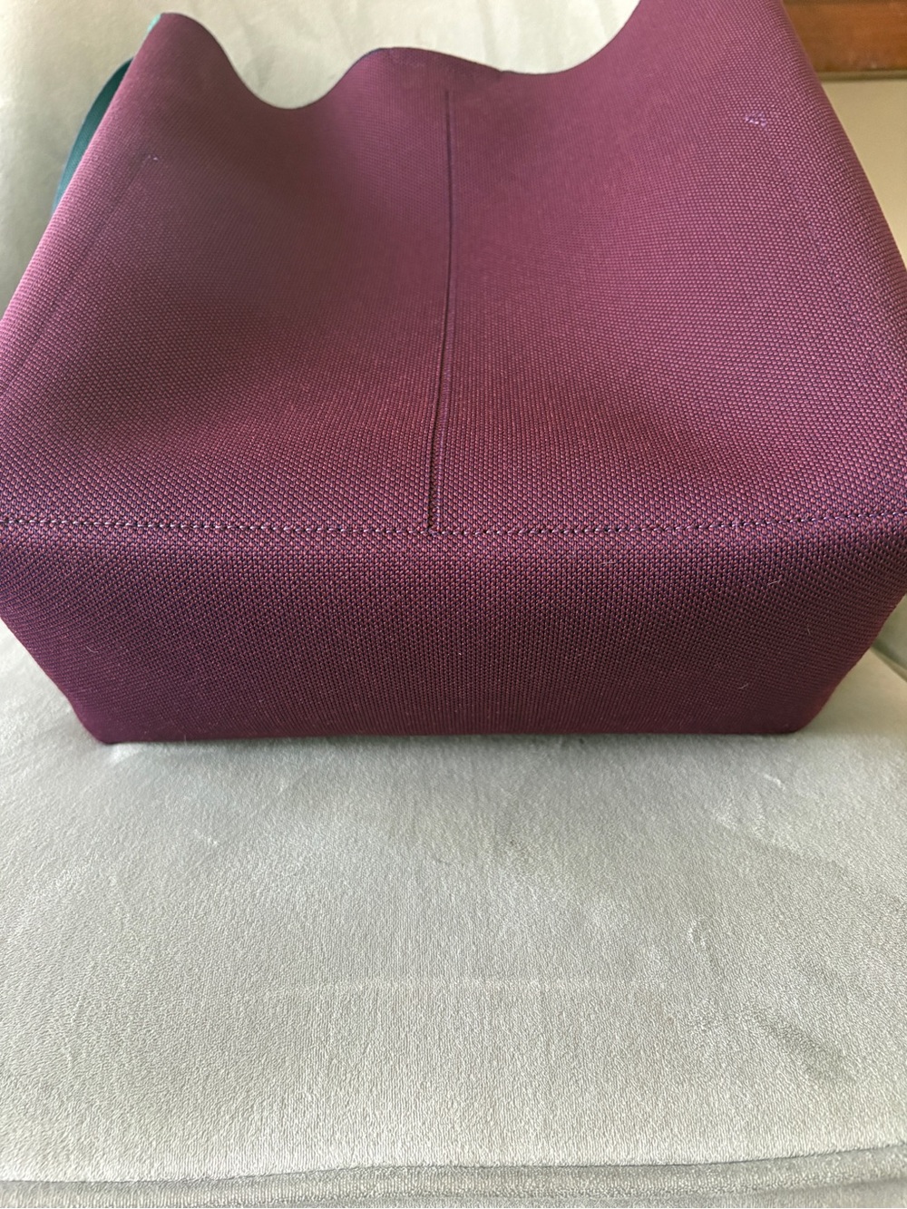 Rothy’s Bucket Shoulder Bag in Plum with Green Strap - like new - Picture 3 of 9